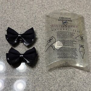 NWT Naturalizer Black Bow Shoe Clips